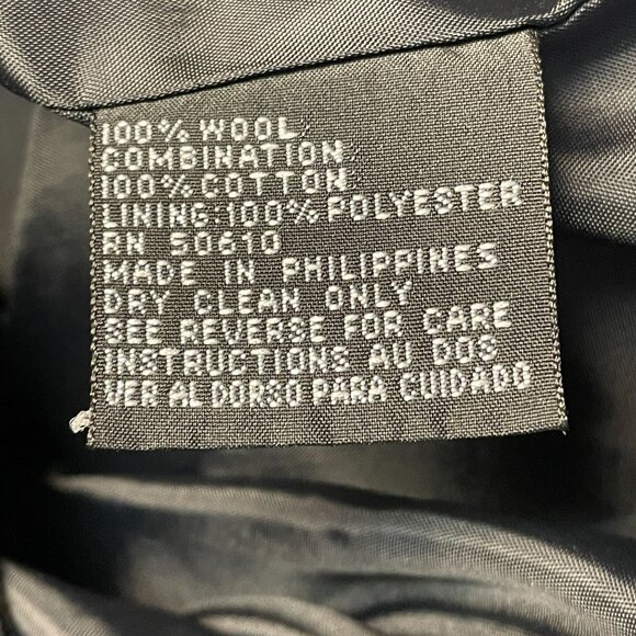 Vintage Equestrian Hunting Wool Blazer 12P Black Velour Collar Old Money Jacket - Picture 11 of 11